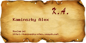 Kaminszky Alex névjegykártya